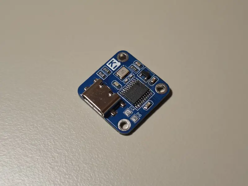 Back view of the assembled bare board